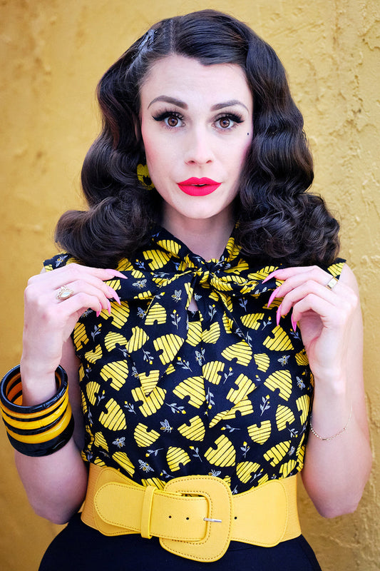 Honey Hives Bow Top - Concordia Style Boutique