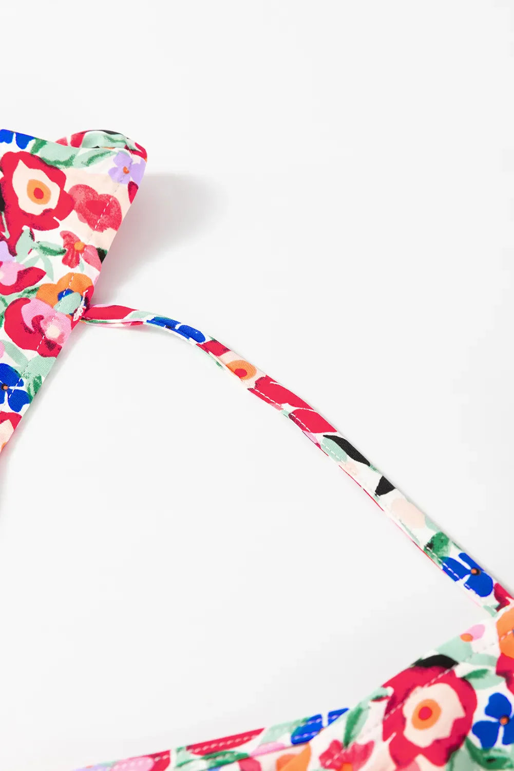 Floral Half Sleeve Deep V Neck Cutout Back Maxi Dress - Concordia Style Boutique