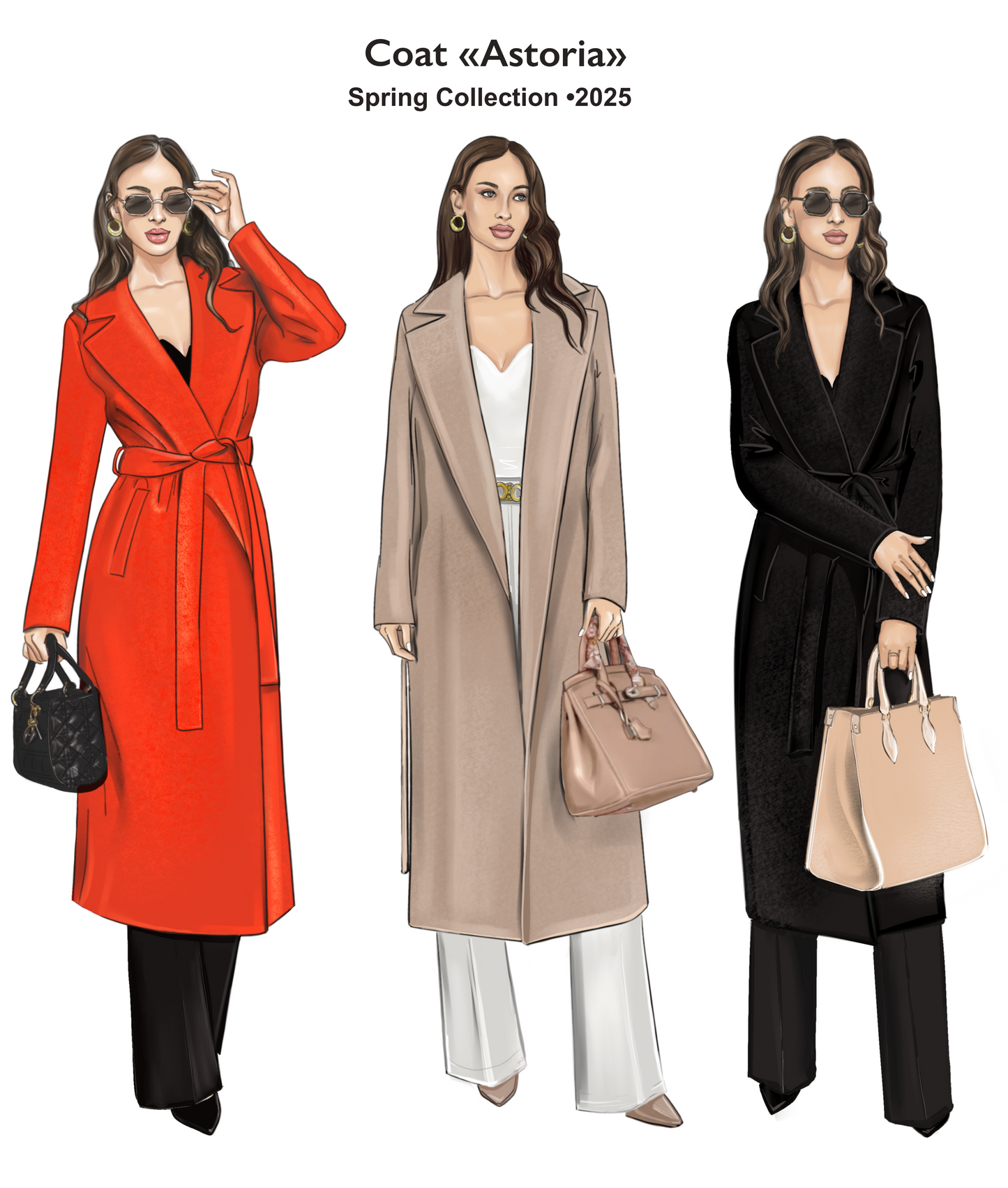 Astoria Classic Wraparound Wool Blend Overcoat