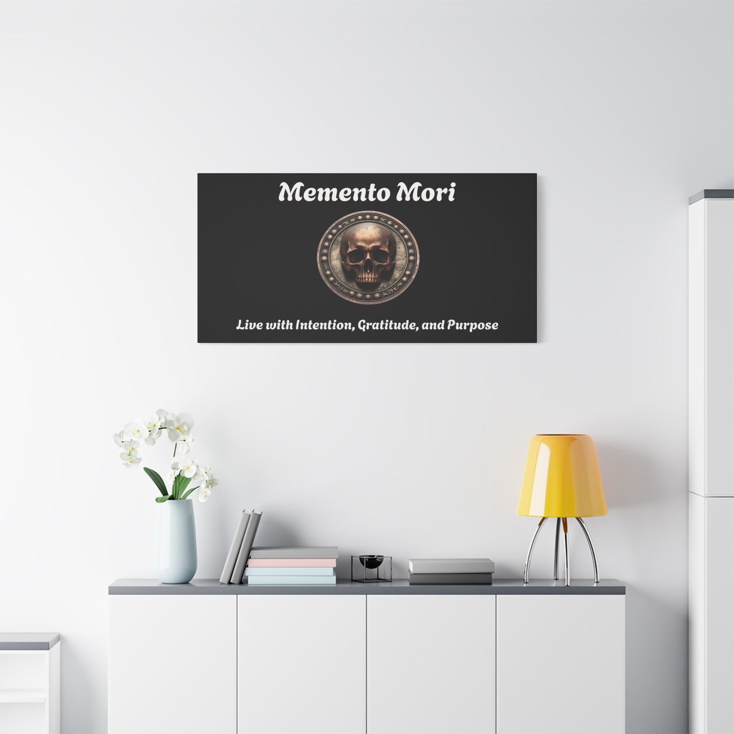 "Memento Mori" Matte Canvas - Inspirational Wall Art -"Live with Intention, Gratitude, and Purpose" - Premium Canvas from Concordia Style Boutique - Just $56.56! Shop now at Concordia Style Boutique