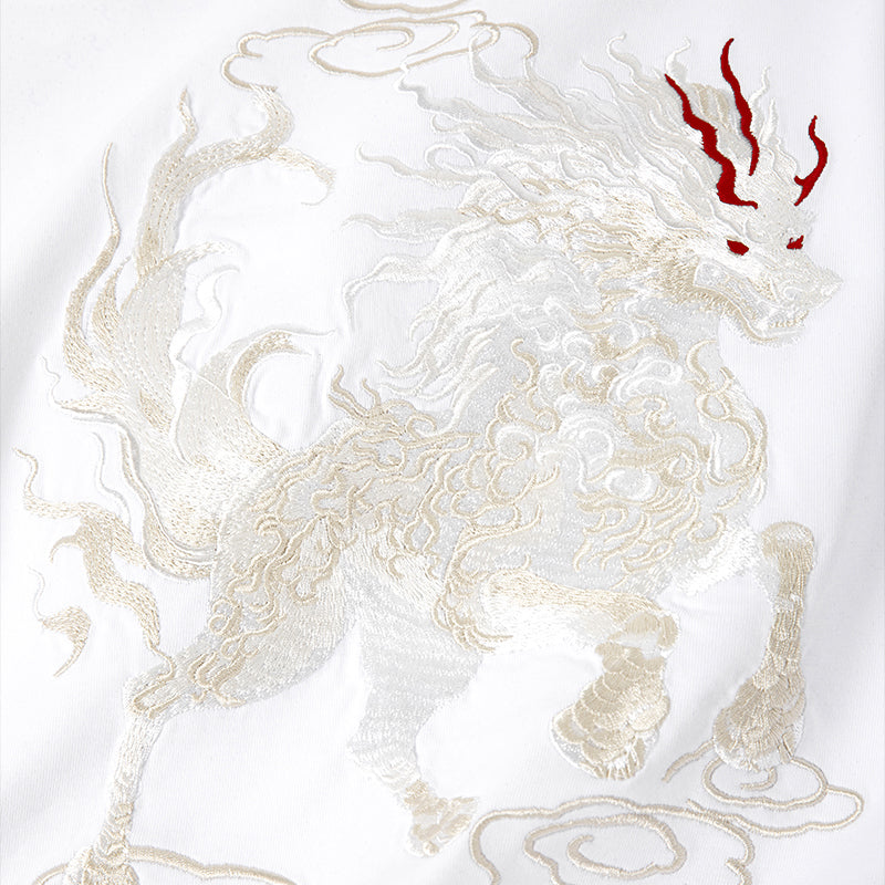KH868 Gallant Lion Embroidery Tee - Concordia Style Boutique