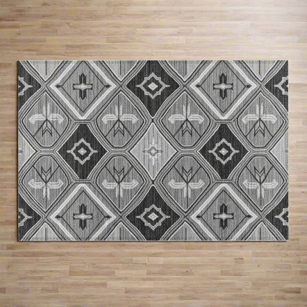 Modern Grey Rabbit Mat