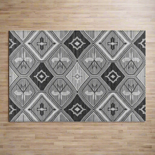 Modern Grey Rabbit Mat