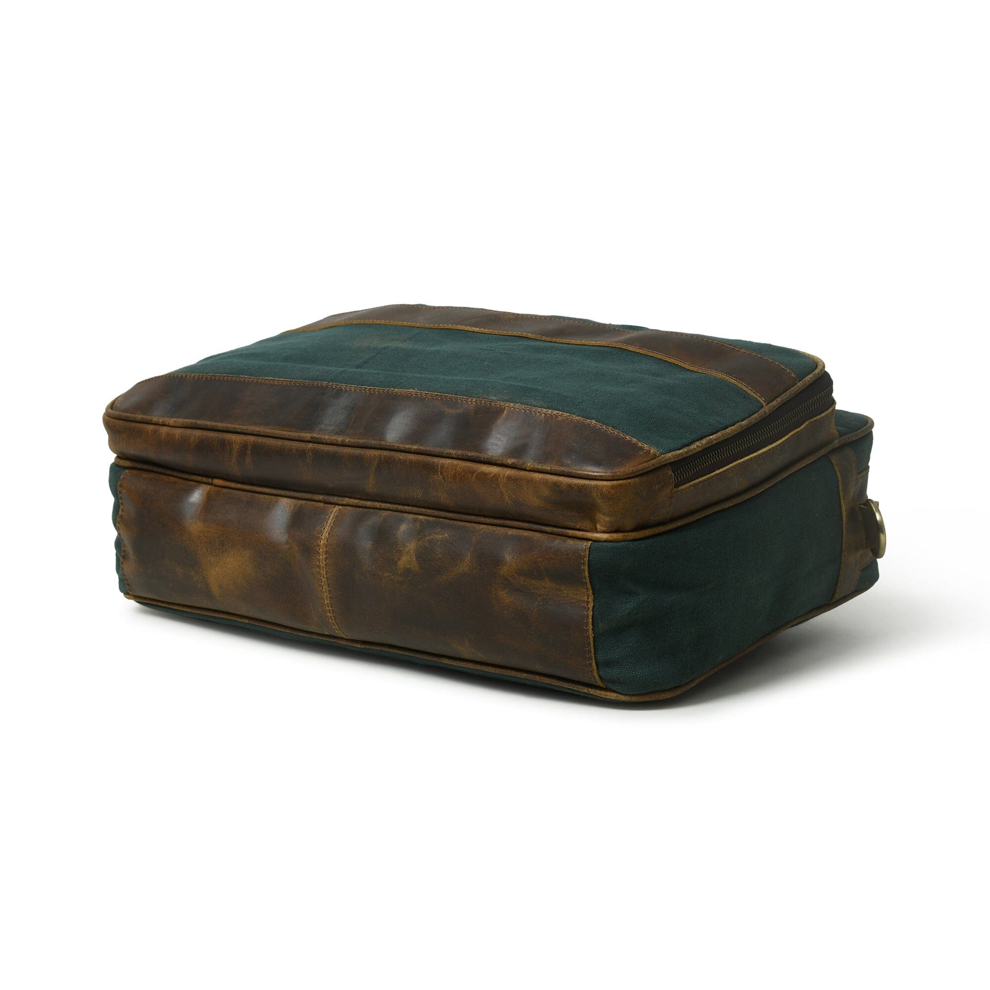 Canvas Green Briefcase - Concordia Style Boutique