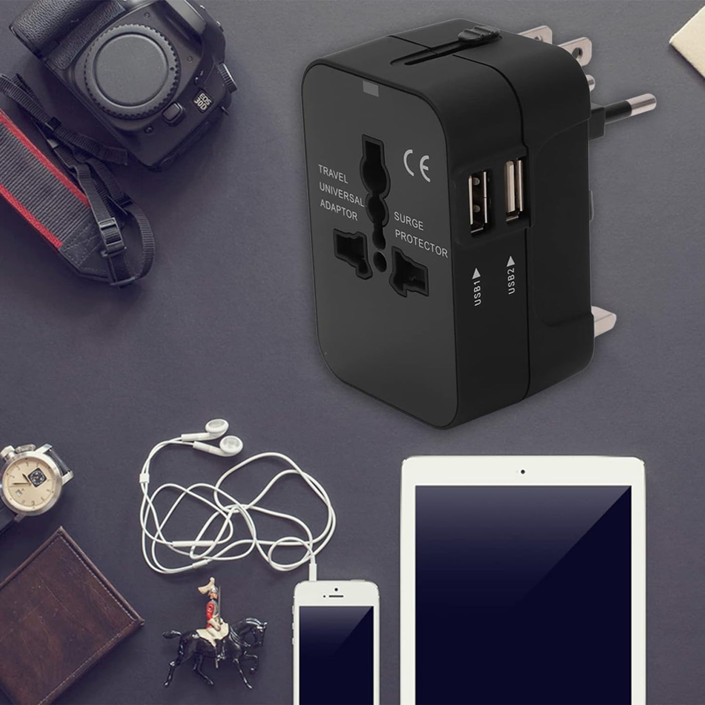 Travel Adapter, Worldwide All In One Universal Travel Adapter Wall Charger AC Power Plug Adapter