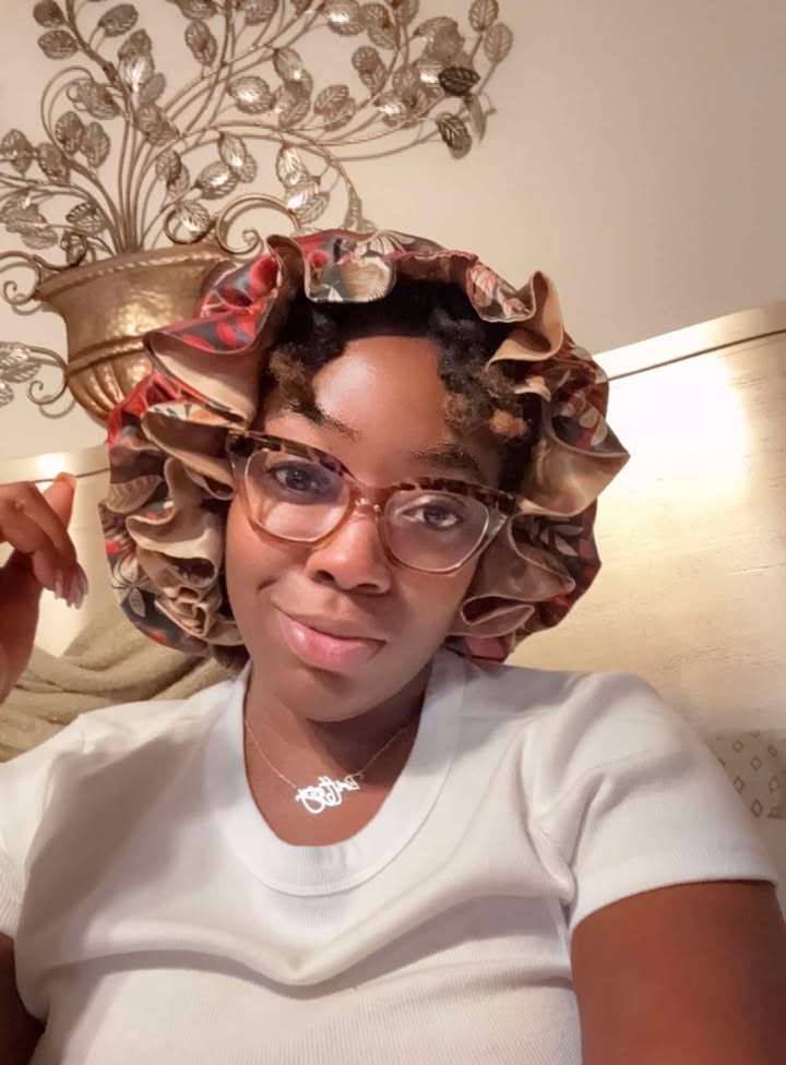 Garden Peach All Satin Bonnet