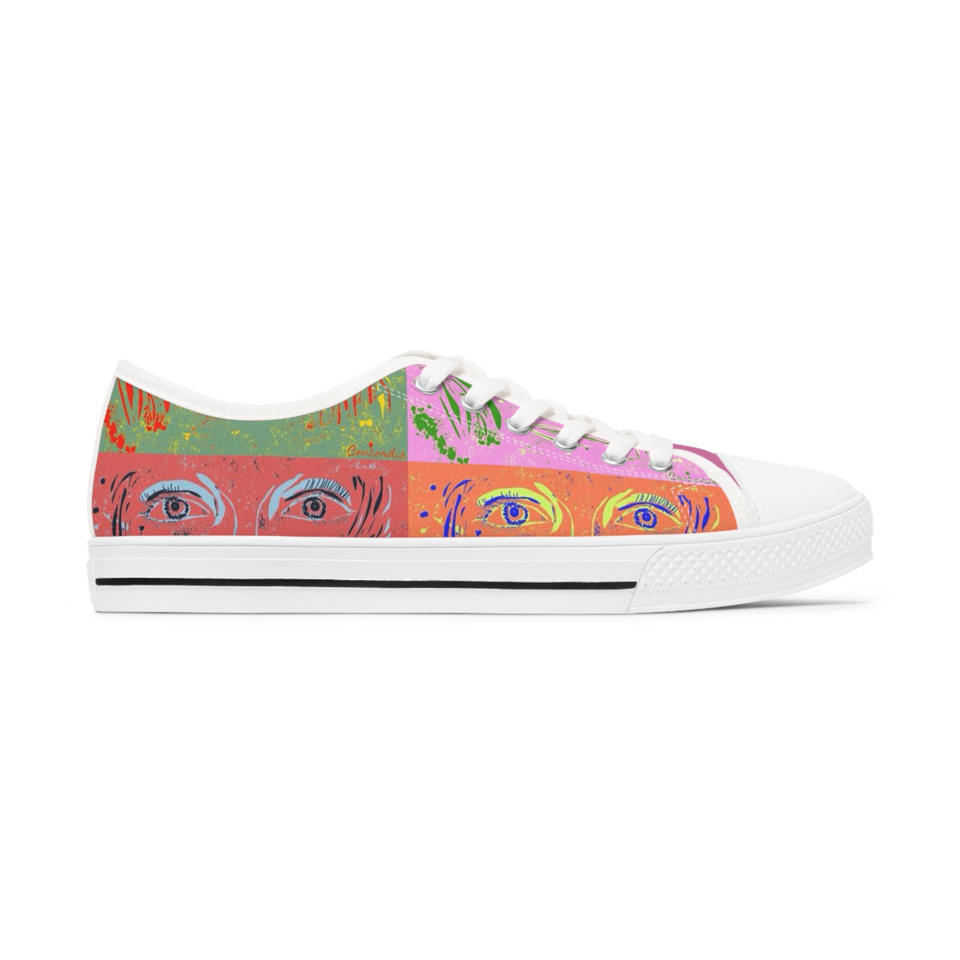 Women's Low Top Sneakers - "Woman Goes Pop!" - Premium Shoes from Concordia Style Boutique - Just $57.82! Shop now at Concordia Style Boutique