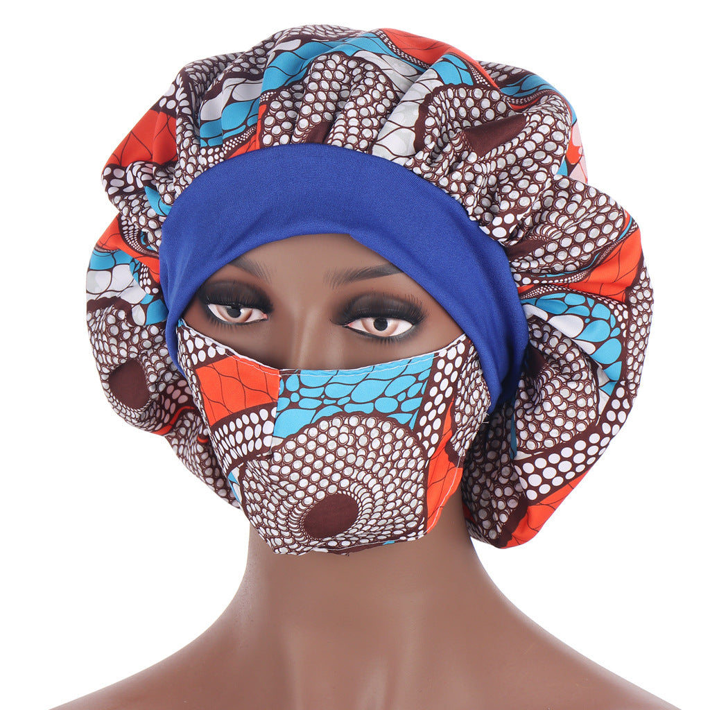 Hijab Hat African Pattern Multicolor Sleeping Fashion - Premium hair covering from erDouckan - Just $18.67! Shop now at Concordia Style Boutique