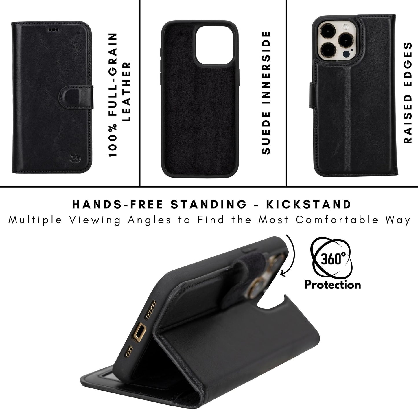 Casper iPhone 14 Series Detachable Leather Wallet Case - Concordia Style Boutique