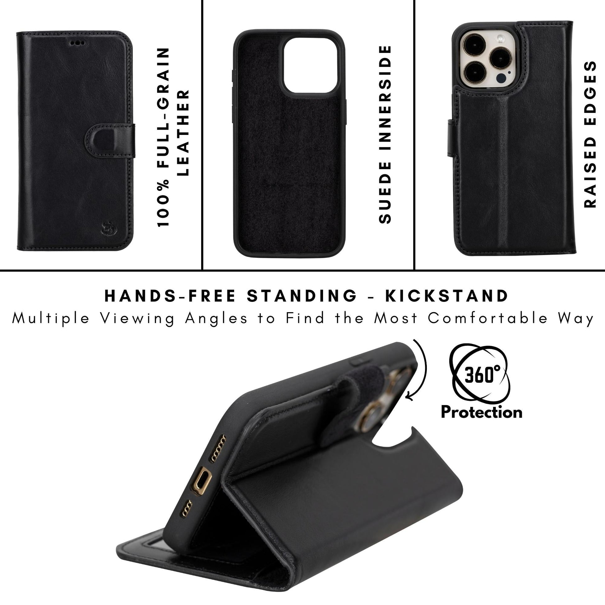 Casper iPhone 14 Series Detachable Leather Wallet Case - Concordia Style Boutique