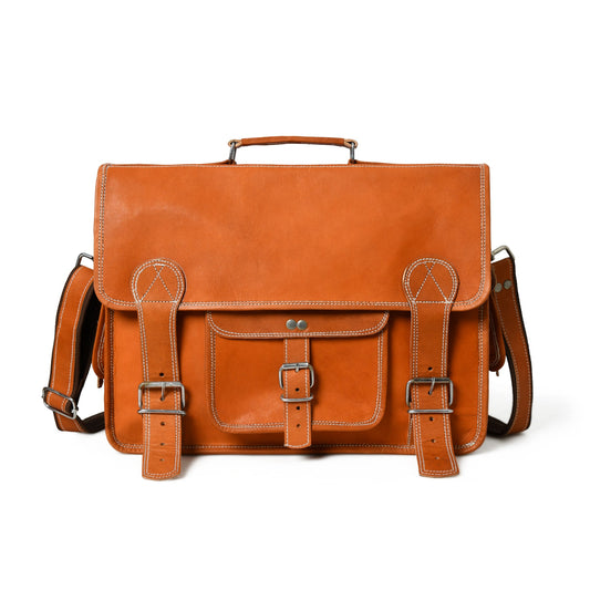 Ginger Grip Leather Briefcase - Concordia Style Boutique
