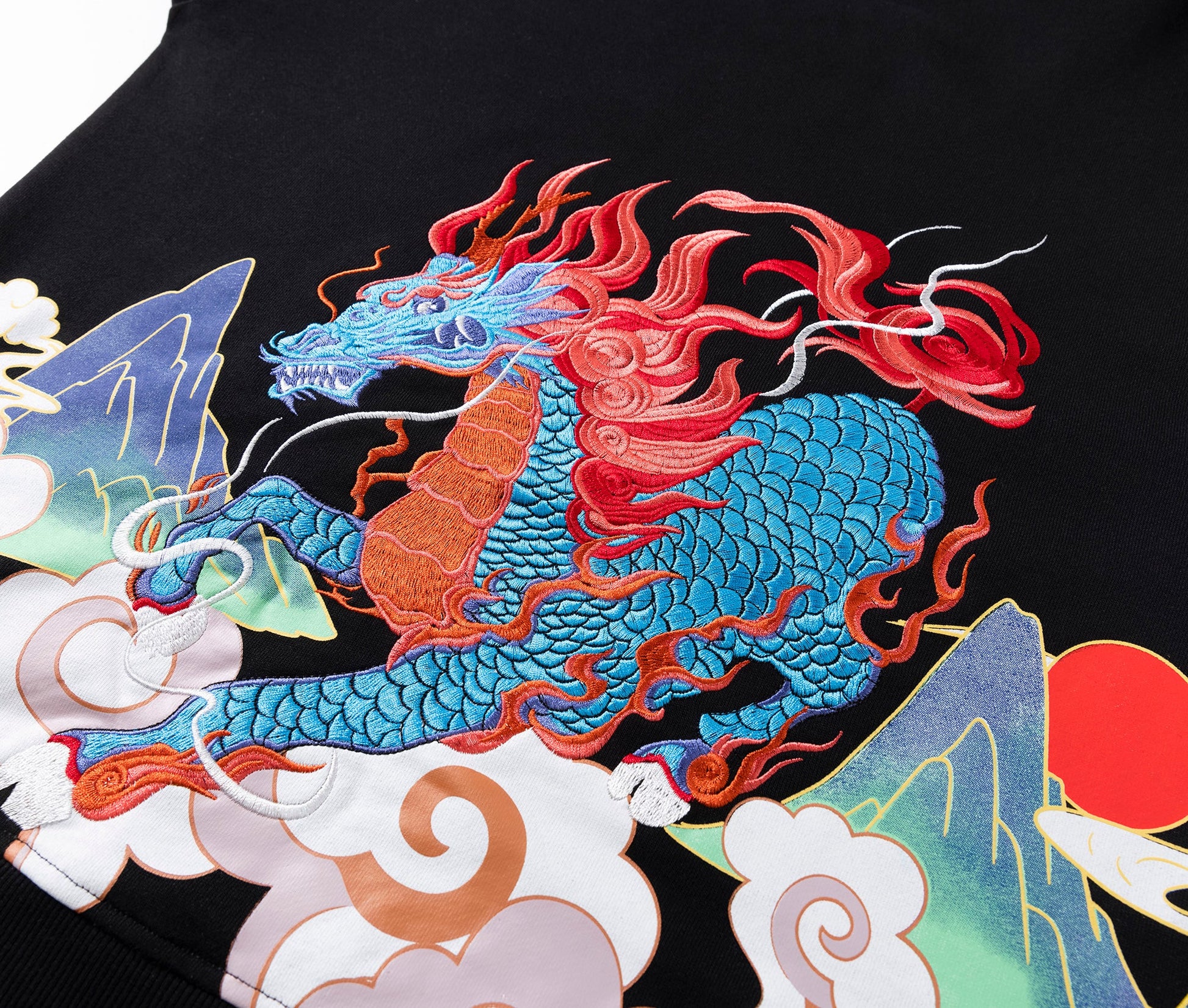 KH9240 Demon Horse Embroidery Hoodie - Concordia Style Boutique