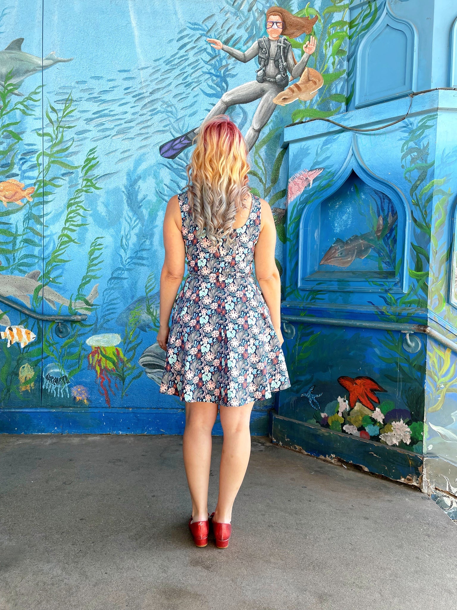 Coral Skater Dress - Concordia Style Boutique