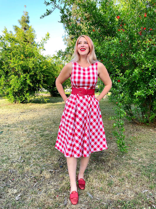 Gingham Midi Dress - Concordia Style Boutique