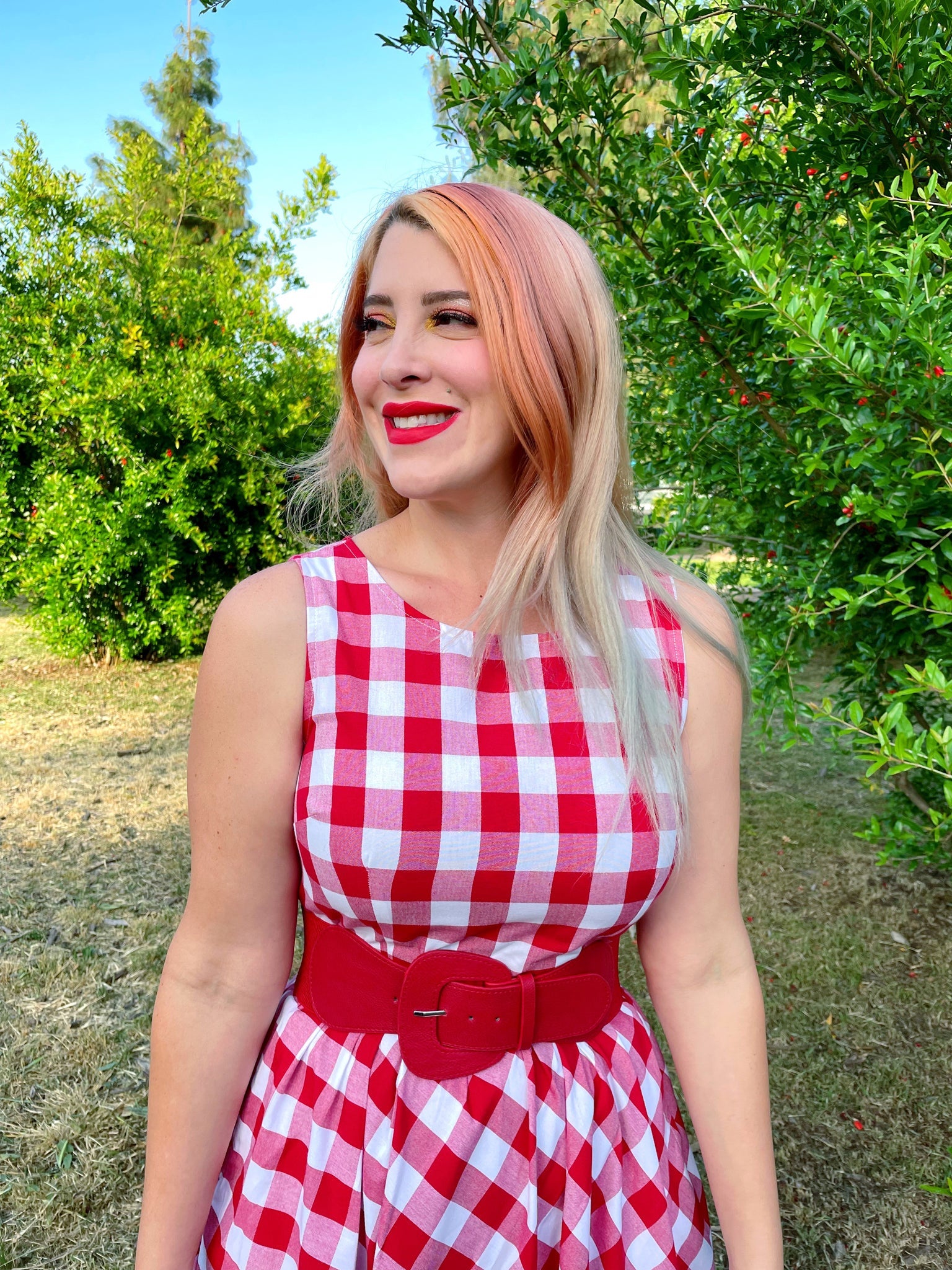 Gingham Midi Dress - Concordia Style Boutique