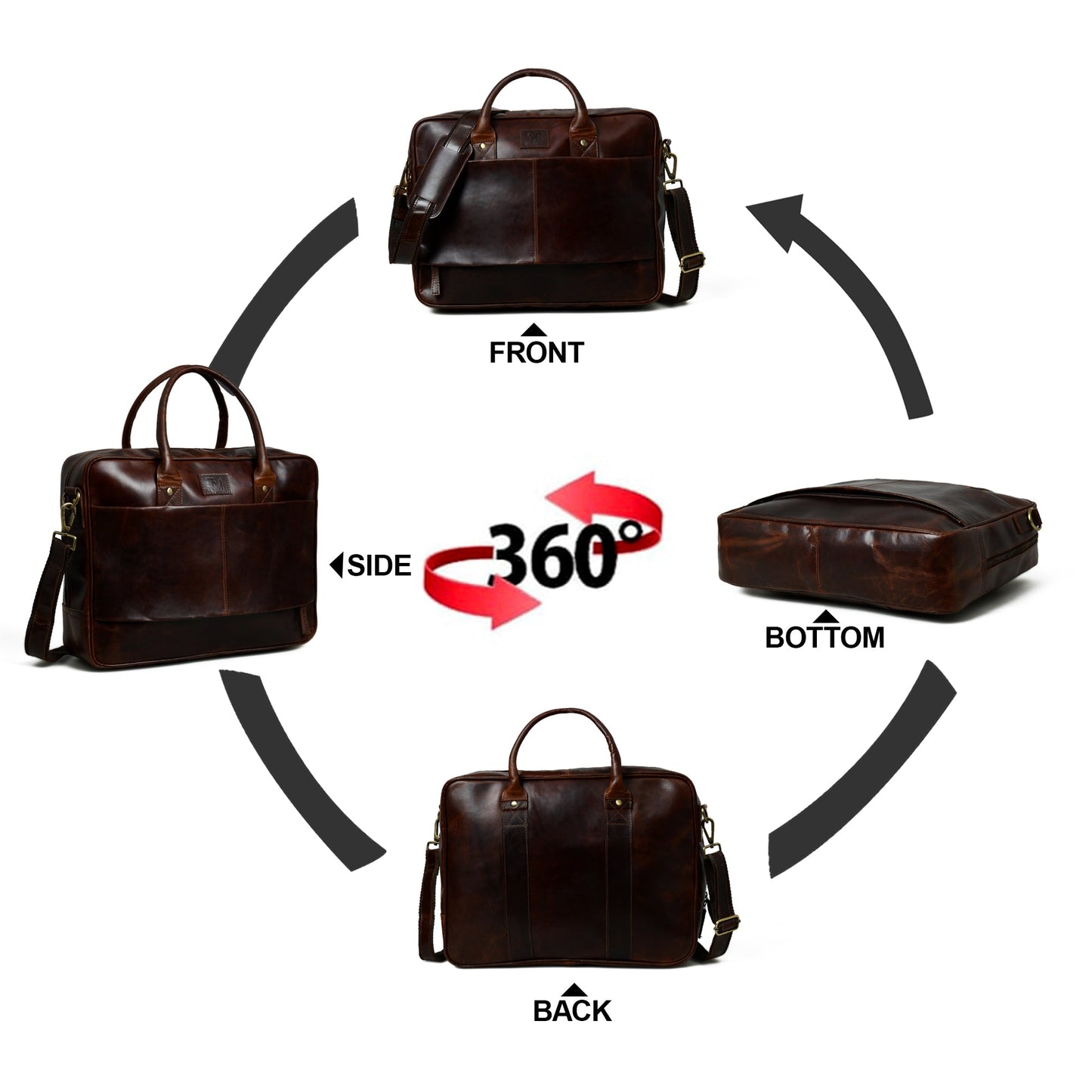 Crimson Contemporary Briefcase - Concordia Style Boutique