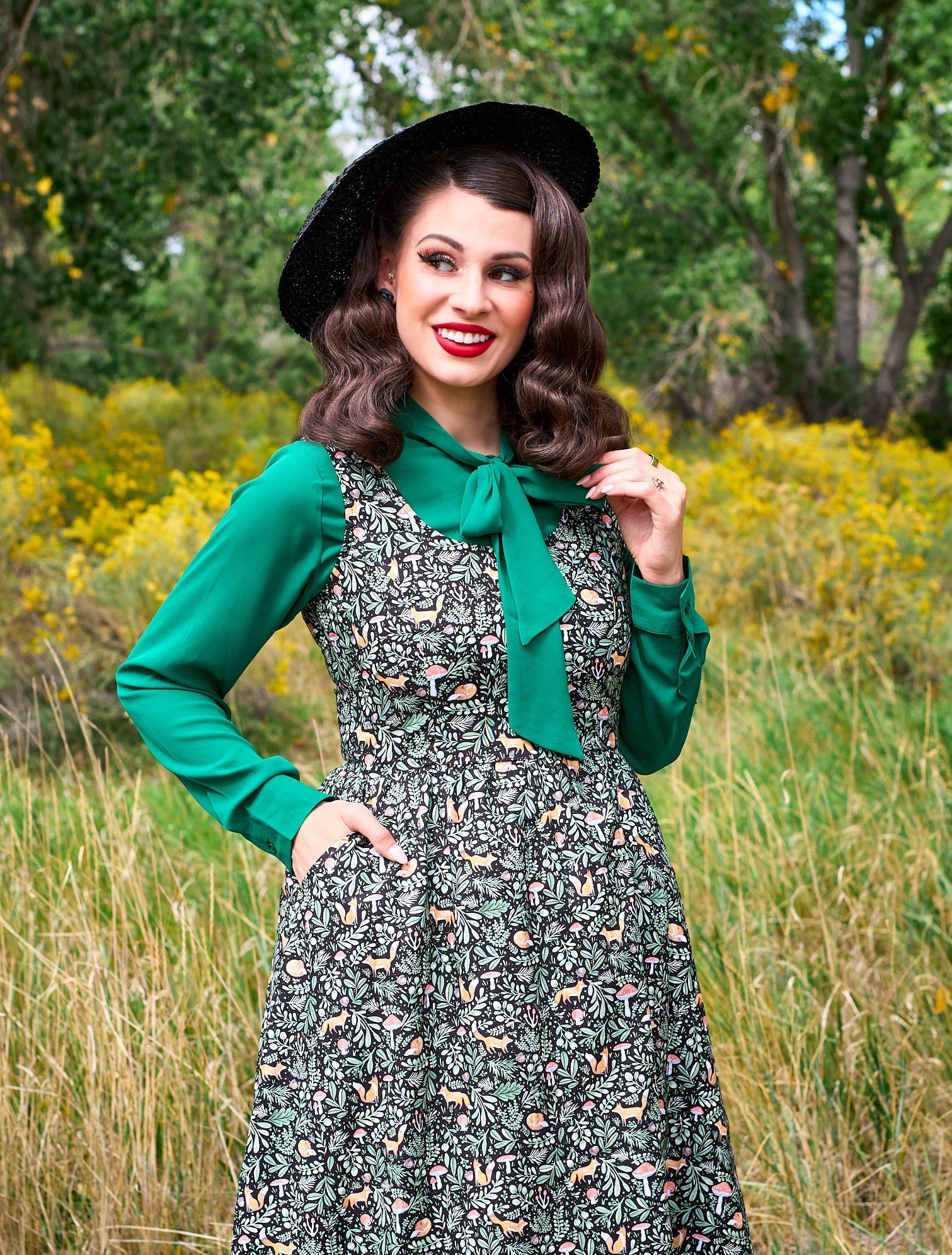 Foxy Fit & Flare Dress - XS only, 1 left! - Concordia Style Boutique