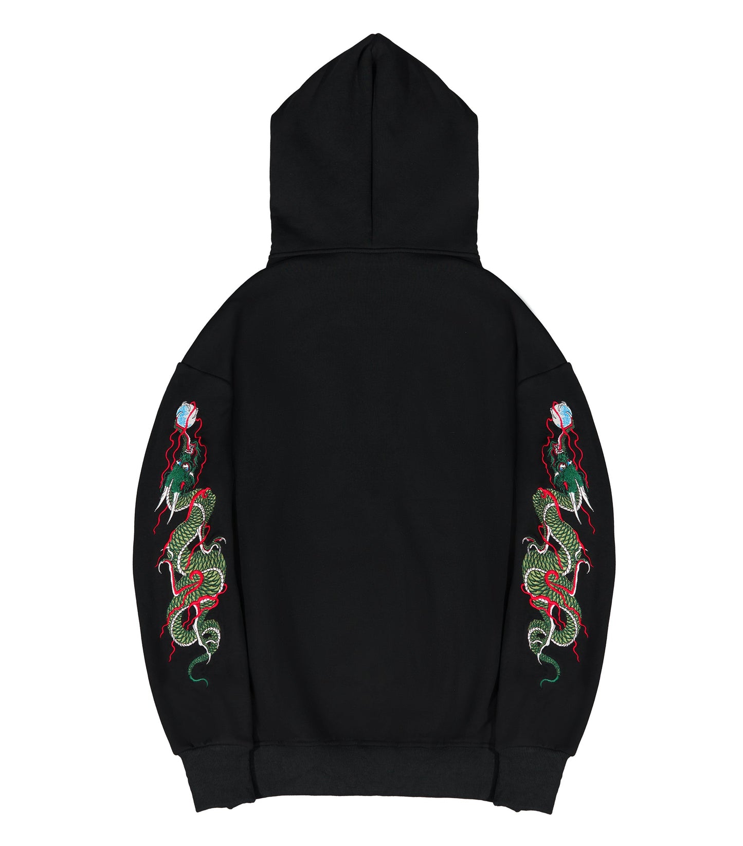 KH9005 Green Dragon Embroidery Hoodie - Concordia Style Boutique