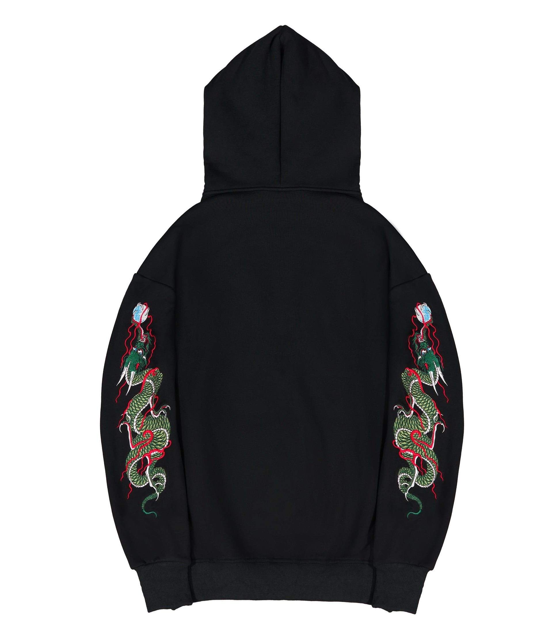 KH9005 Green Dragon Embroidery Hoodie - Concordia Style Boutique