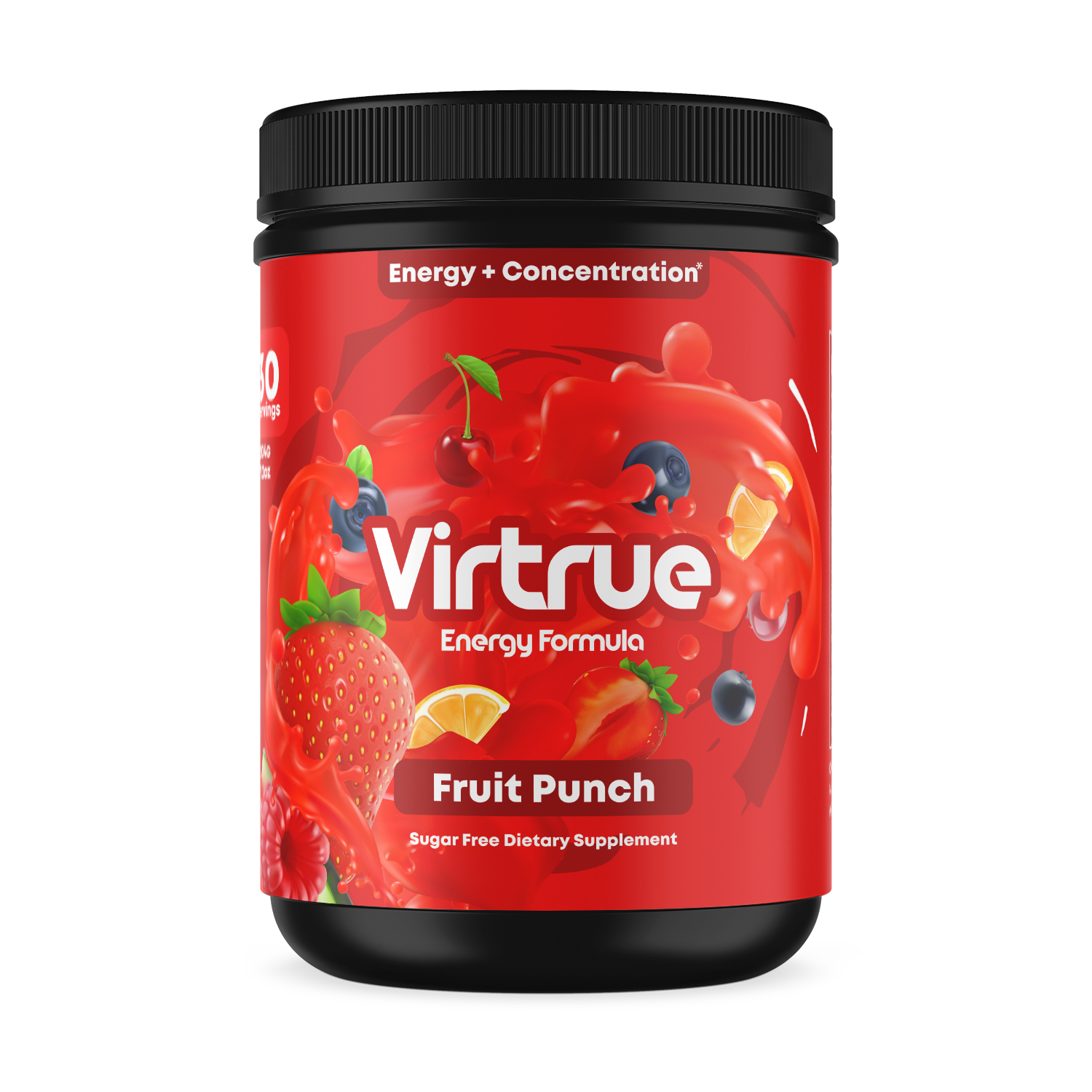 Fruit Punch Pre-Workout Energy Powder + Focus Boost & Hydration | Sugar Free - Concordia Style Boutique