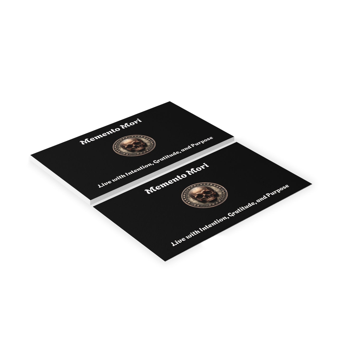 "Memento Mori" Business Cards - "Live with Intention, Gratitude, and Purpose" - Premium Business Cards from Concordia Style Boutique - Just $19.20! Shop now at Concordia Style Boutique