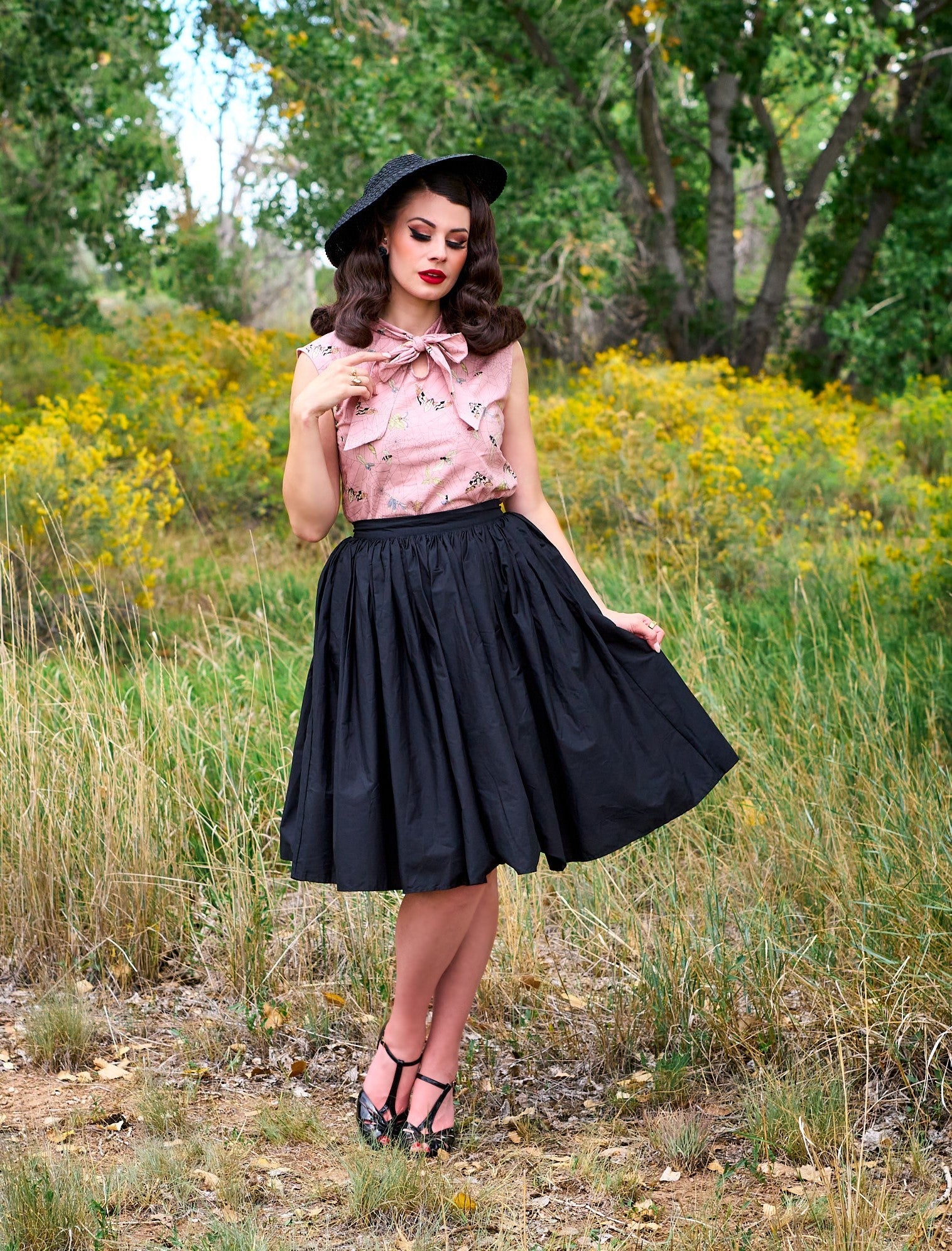 Peggy Swing Skirt in Black - Concordia Style Boutique