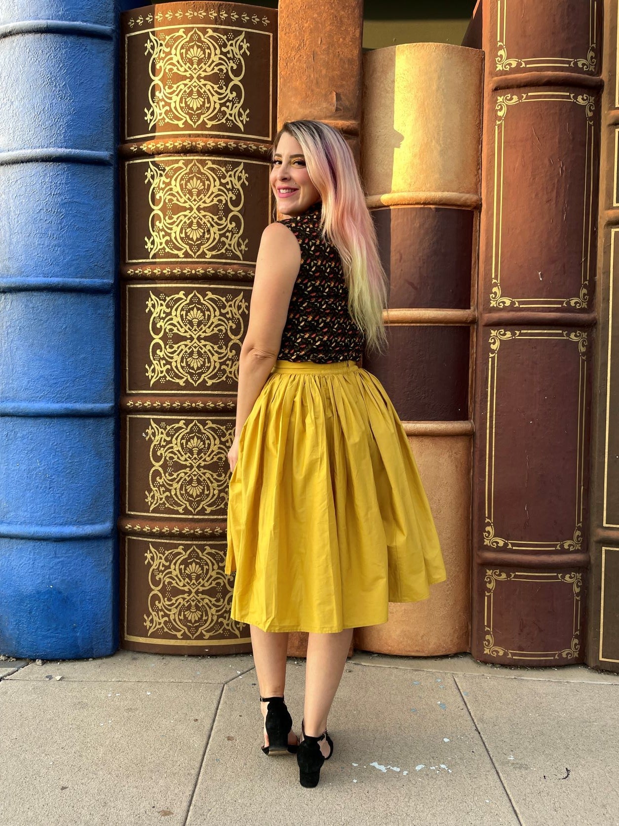 Peggy Swing Skirt in Mustard - Concordia Style Boutique