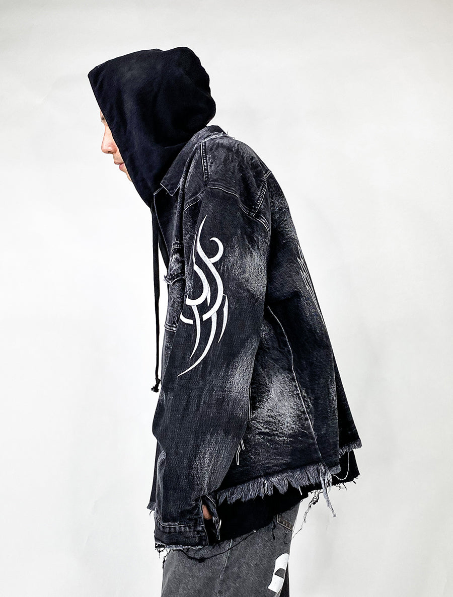 Shadow Destruction Denim Jacket - Concordia Style Boutique