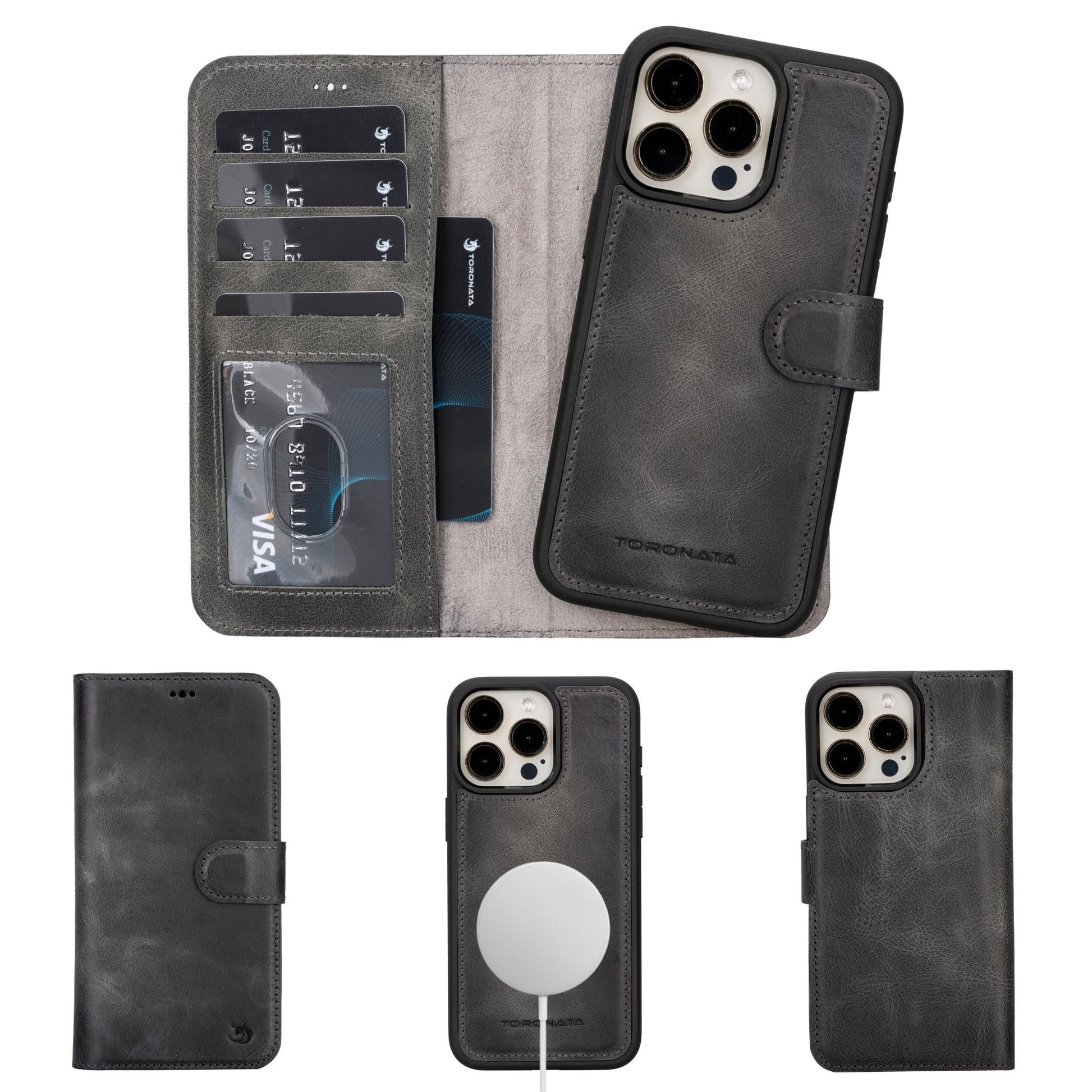 Casper iPhone 14 Series Detachable Leather Wallet Case - Concordia Style Boutique