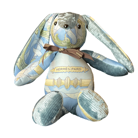 Ferronnerie Vintage Silk Scarf Patchwork Bunny