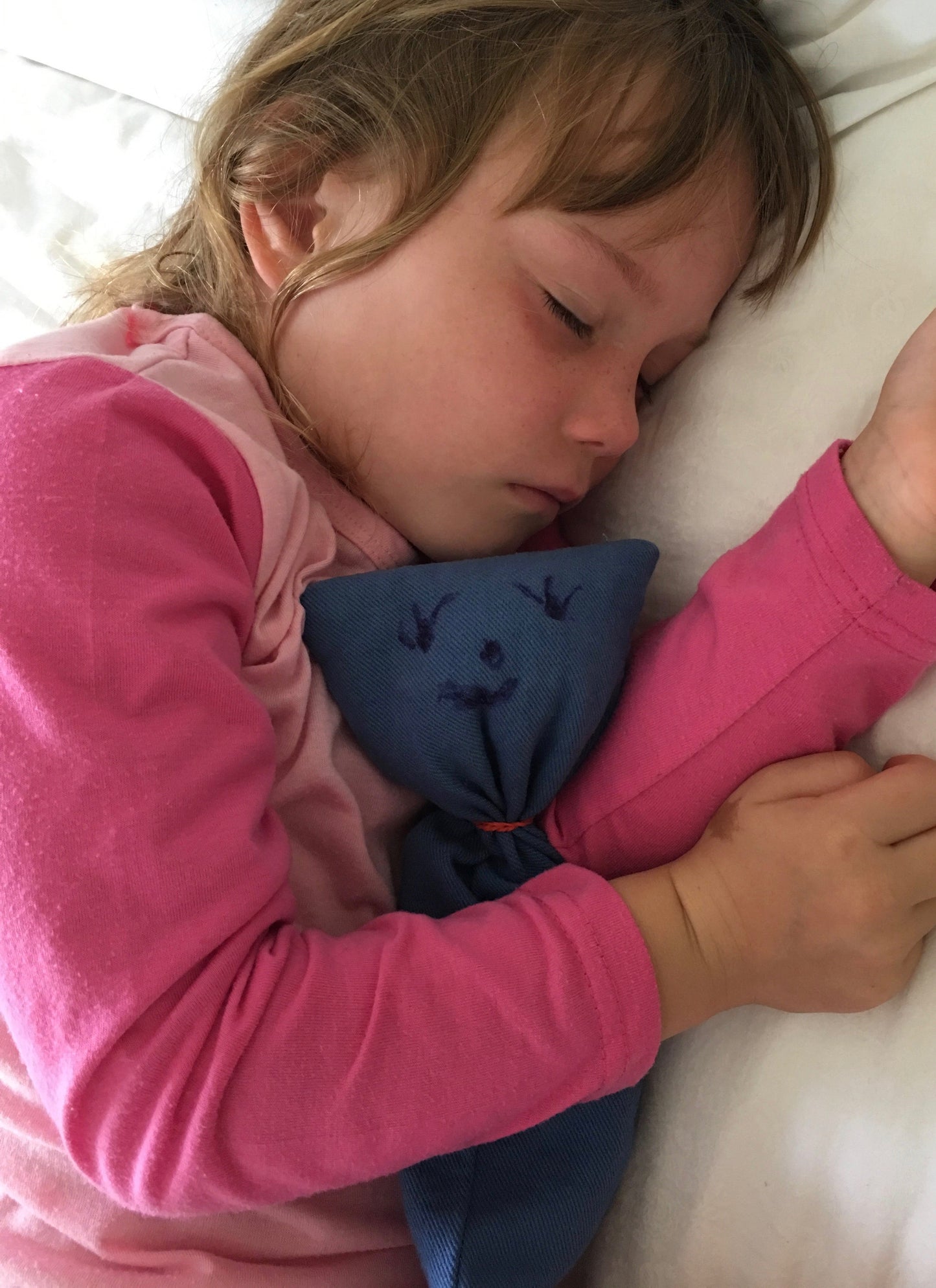 Hot Cherry Eye Pillow in Blue Denim