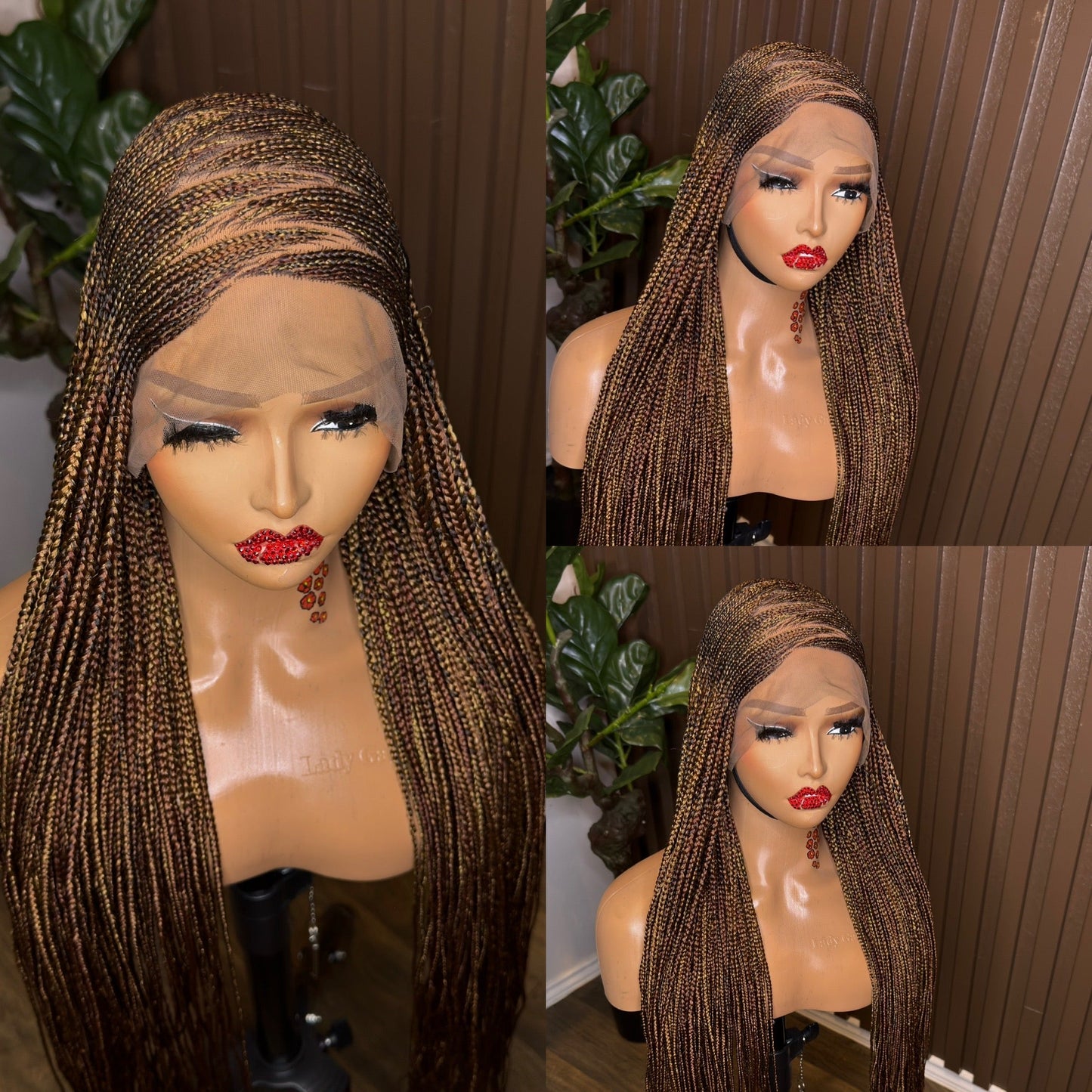 Zigzag mix tone braided wig