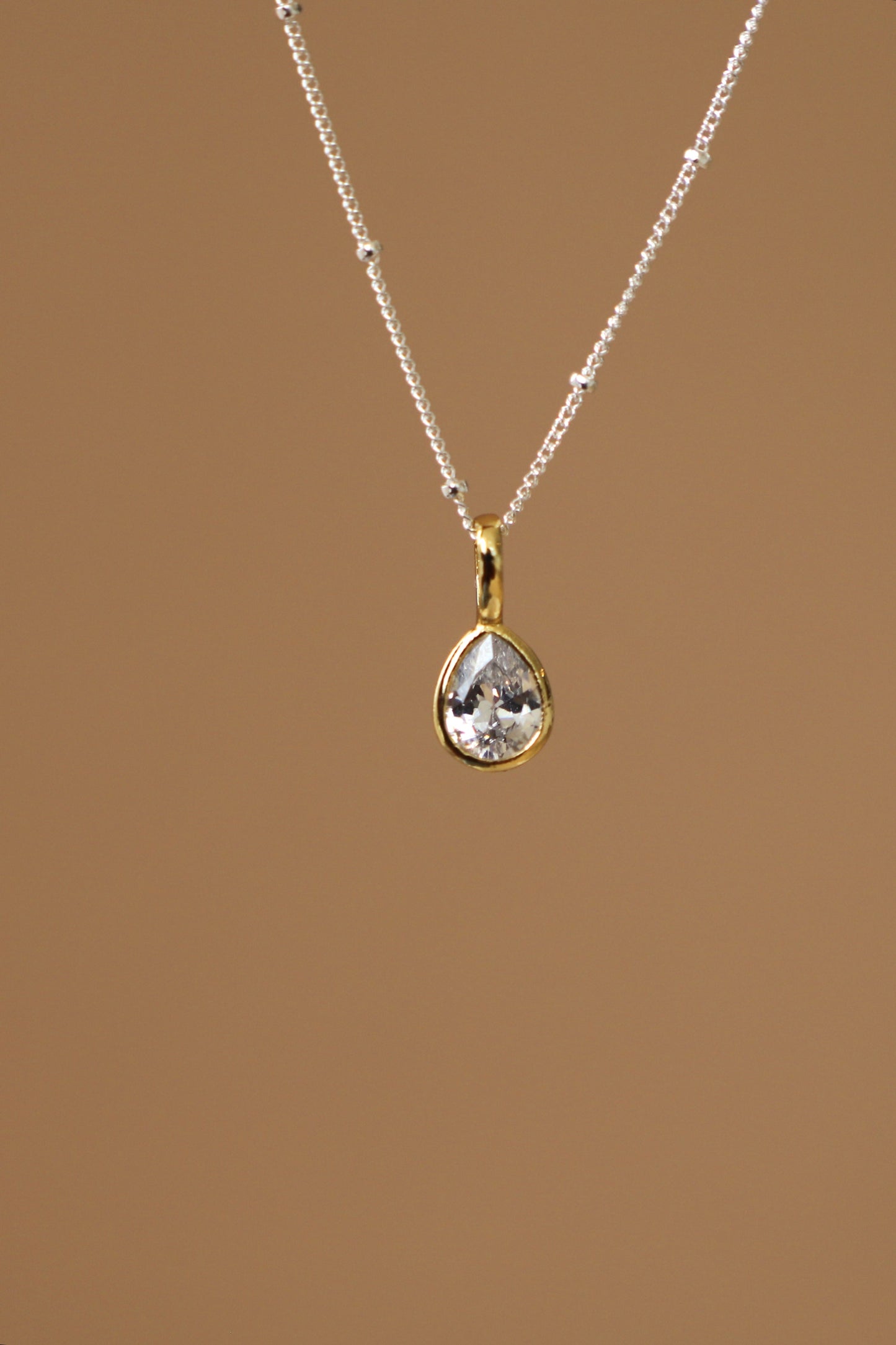 CZ TEARDROP NECKLACE - Concordia Style Boutique