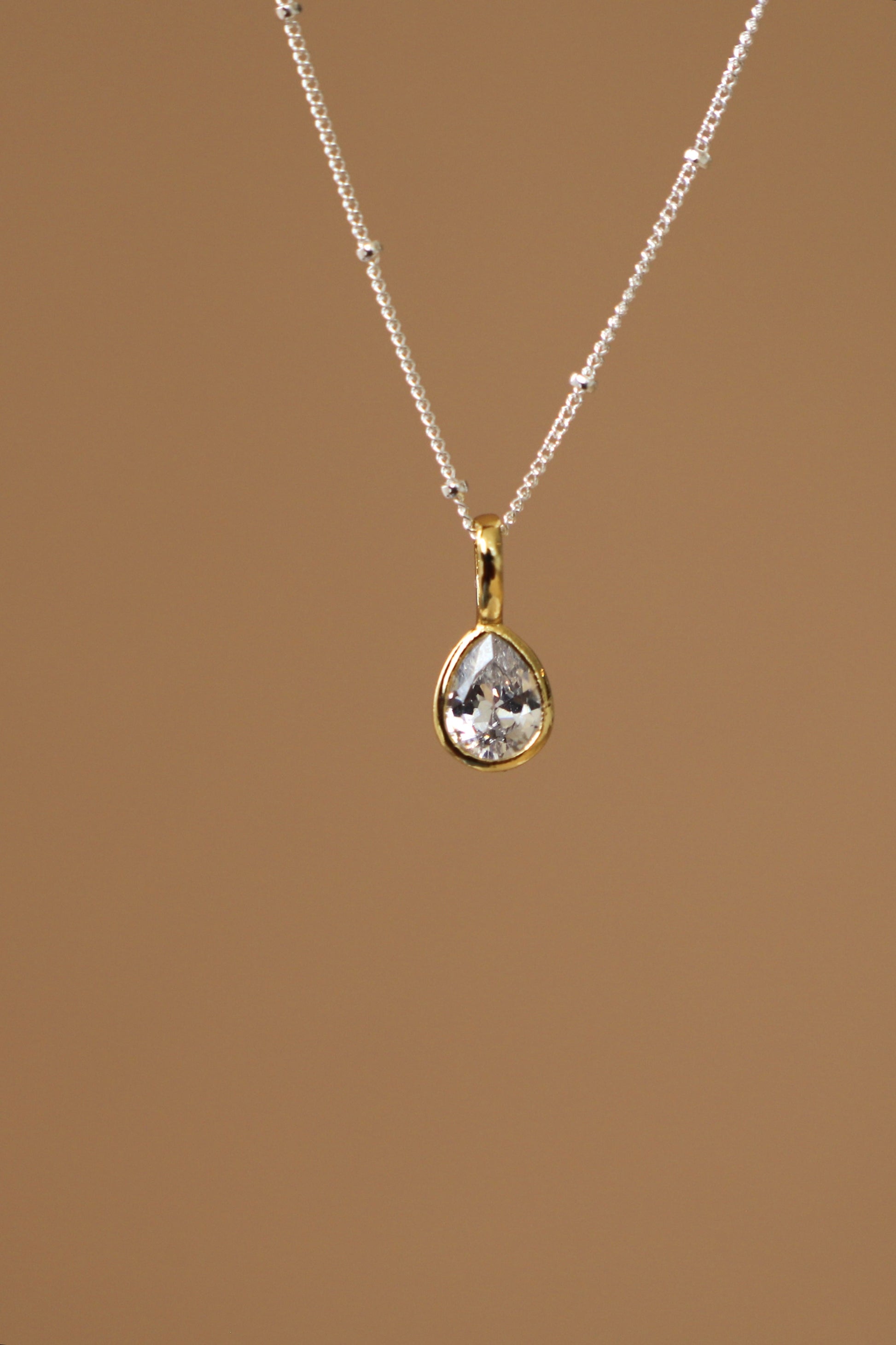 CZ TEARDROP NECKLACE - Concordia Style Boutique