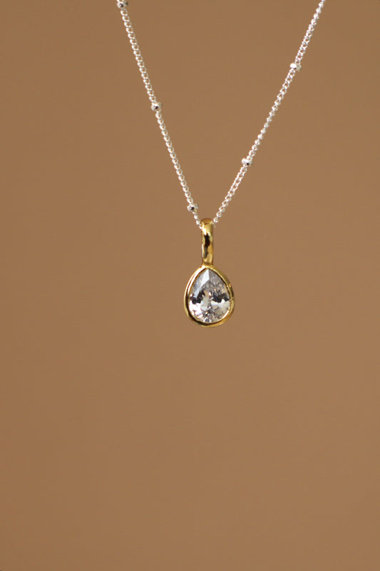 CZ TEARDROP NECKLACE - Concordia Style Boutique