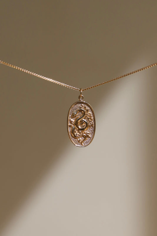 BRONZE SERPENT PENDANT - Concordia Style Boutique
