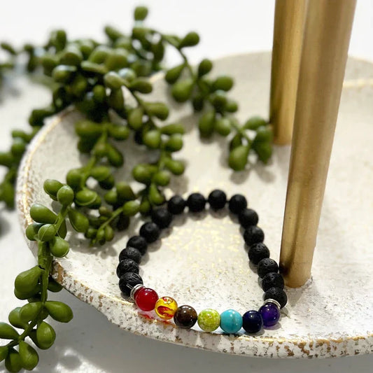 Chakra Lava Stone Diffuser Bracelet - Concordia Style Boutique