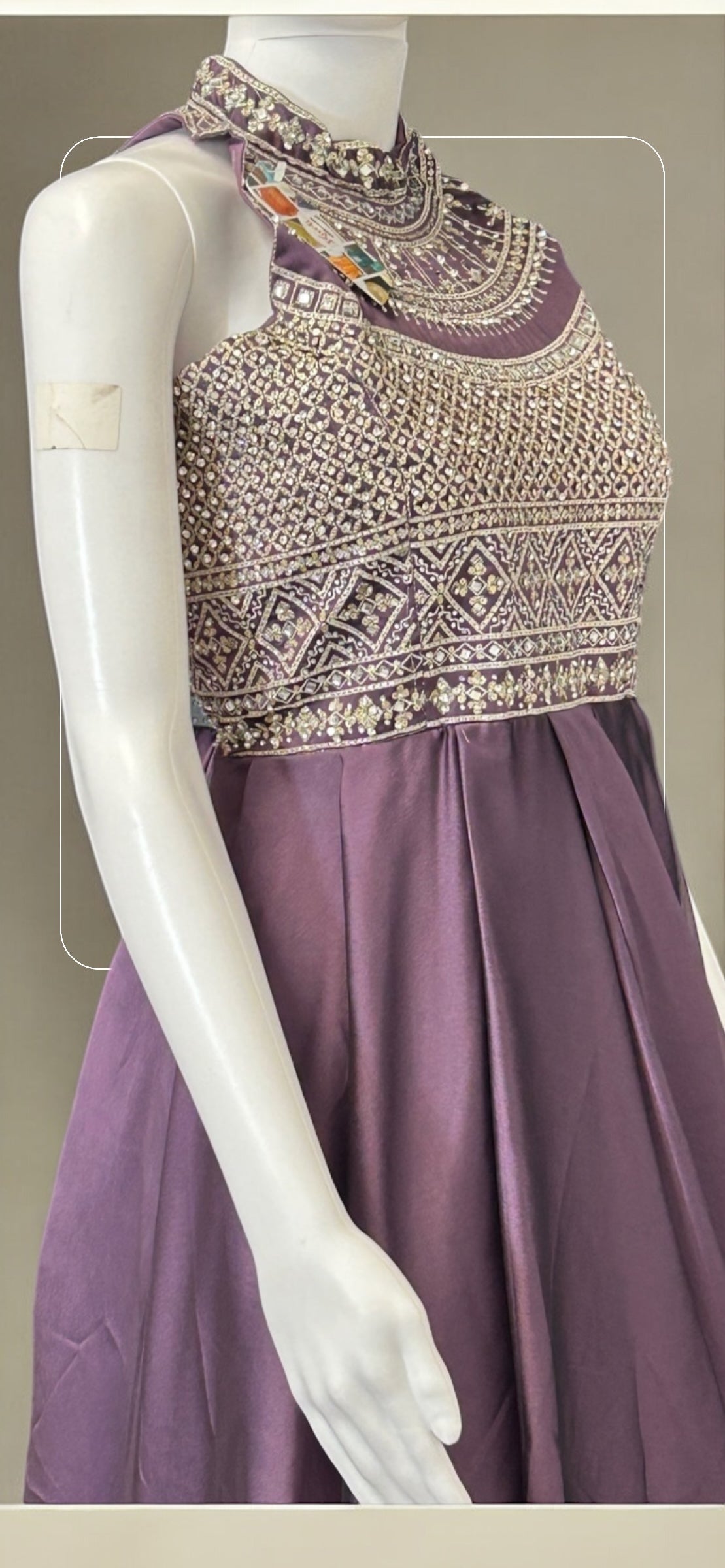 Chiffon silk Indo western gown/ long dress