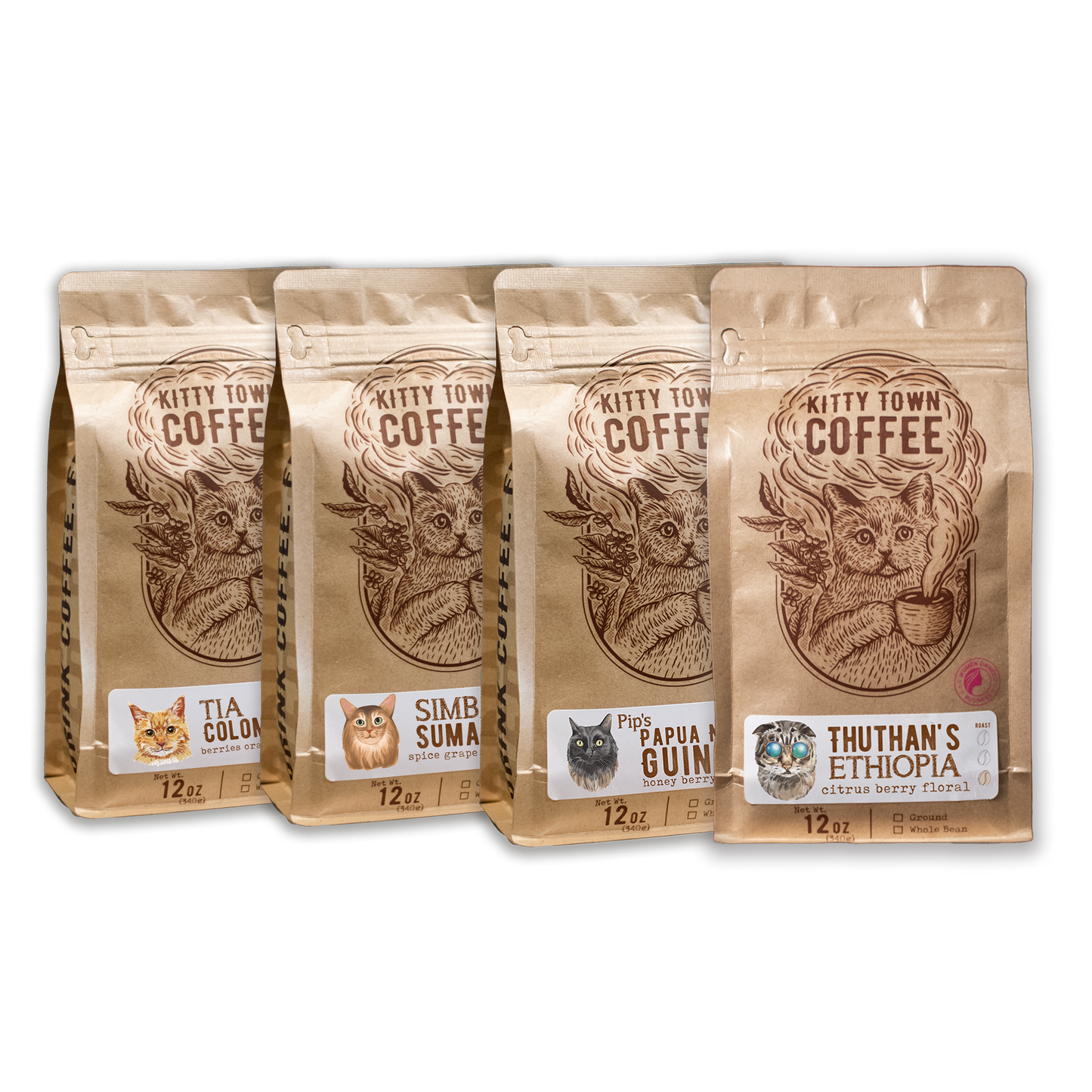 Single Origin Sampler: Simba, Tia, Pip & Thuthan - Concordia Style Boutique