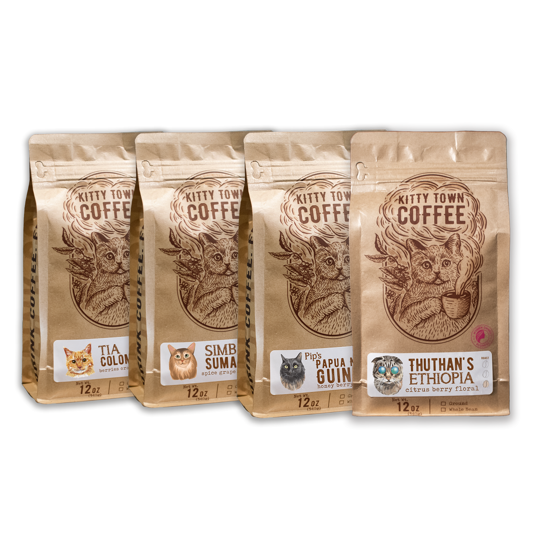 Single Origin Sampler: Simba, Tia, Pip & Thuthan - Concordia Style Boutique