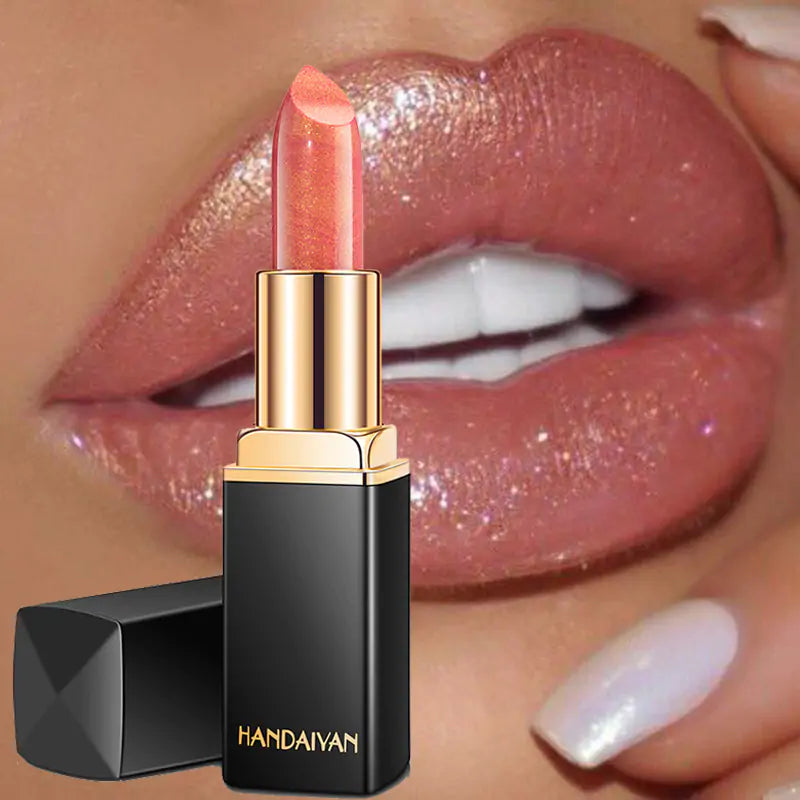 Nine Colors Waterproof Glitter Lipstick - Premium Lipstick from Concordia Style Boutique - Just $7.60! Shop now at Concordia Style Boutique