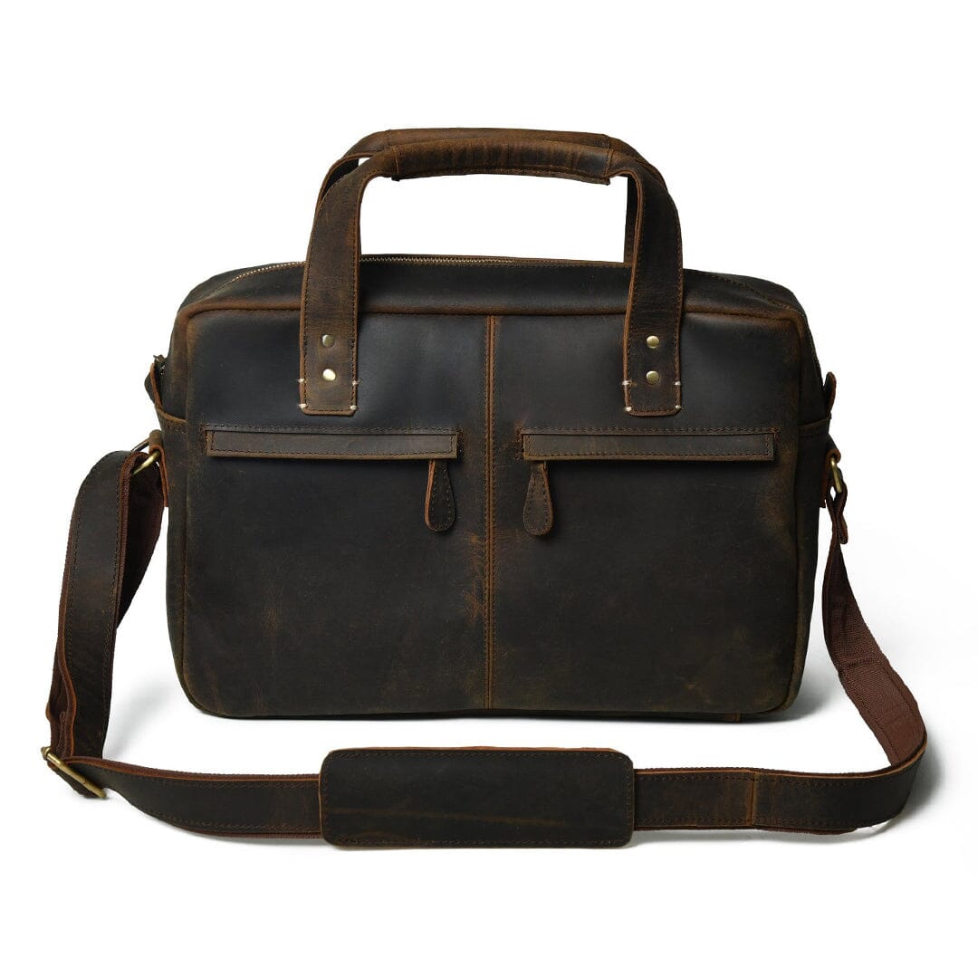 Perkins Buffalo Leather Office Briefcase - Concordia Style Boutique