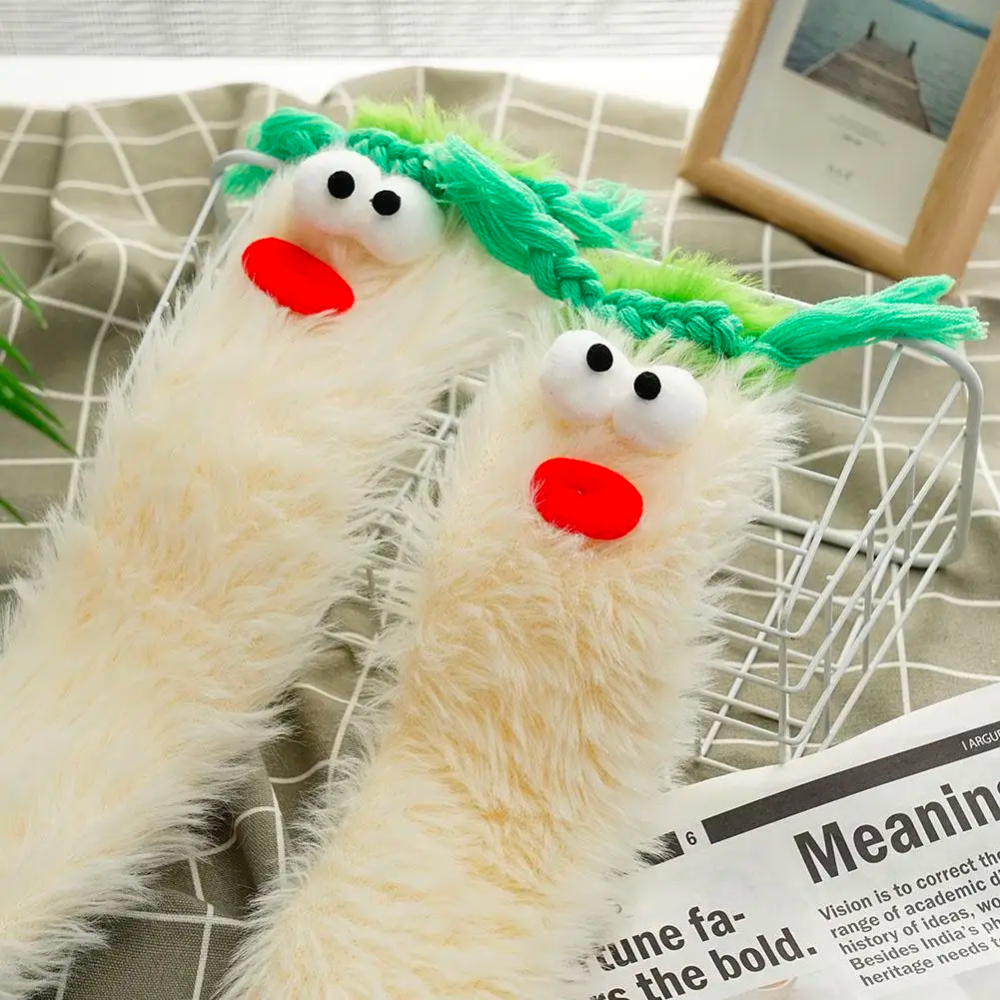 CARTOON FUZZY SOCKS - Concordia Style Boutique