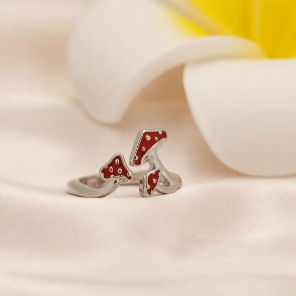 RED MUSHROOM RING (ADJUSTABLE) - Concordia Style Boutique