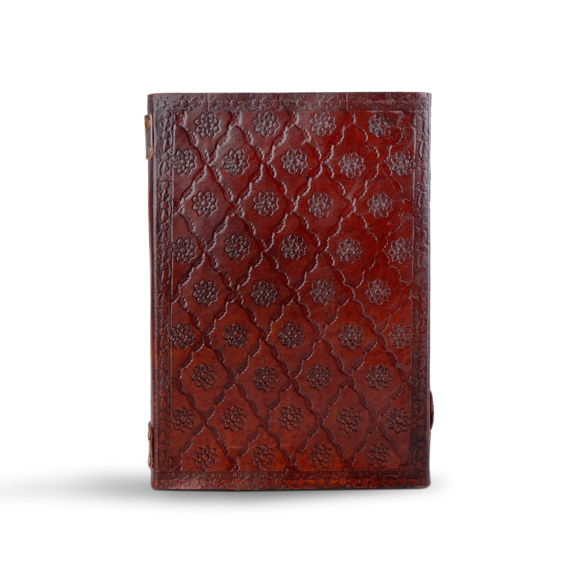 Dark Brown 7 Stones Leather Diary - Concordia Style Boutique