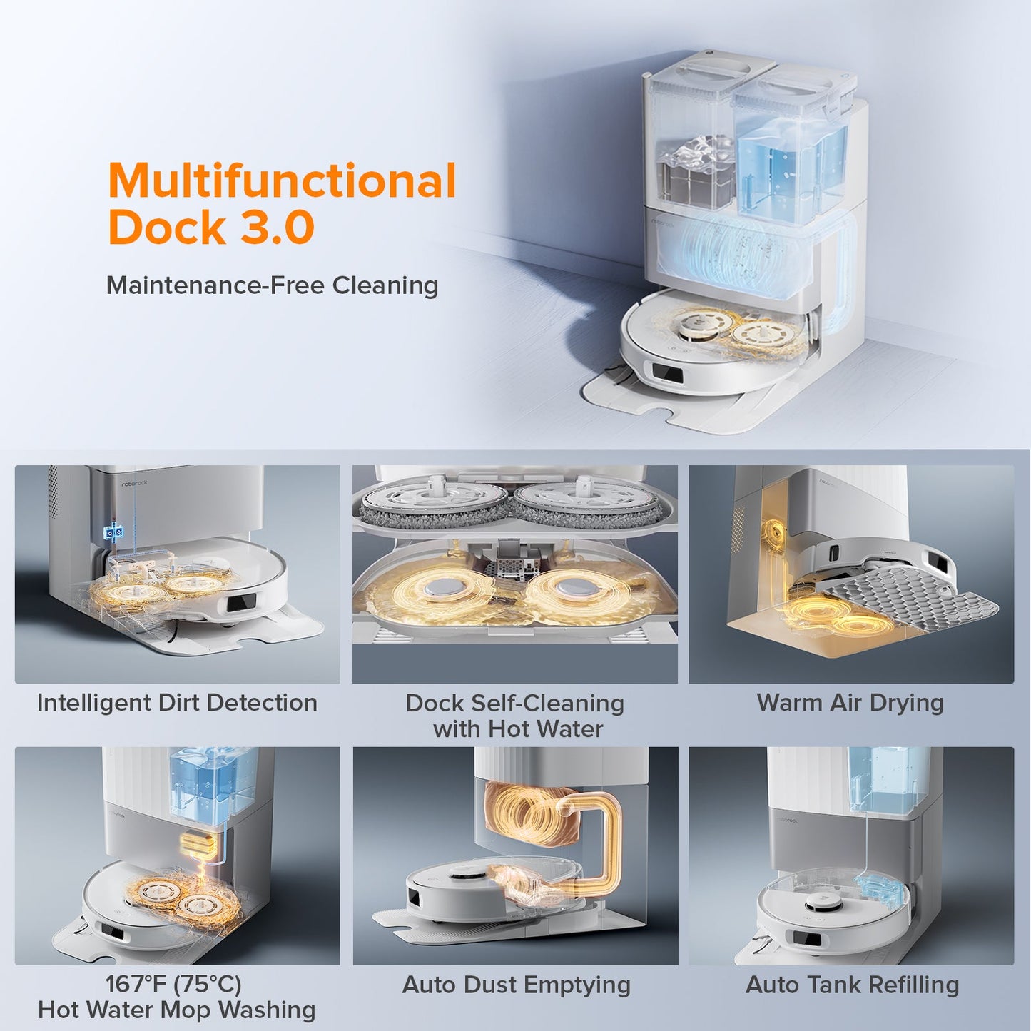 Roborock Qrevo Edge S5A Robot Vacuum with Multifunctional Dock 3.0