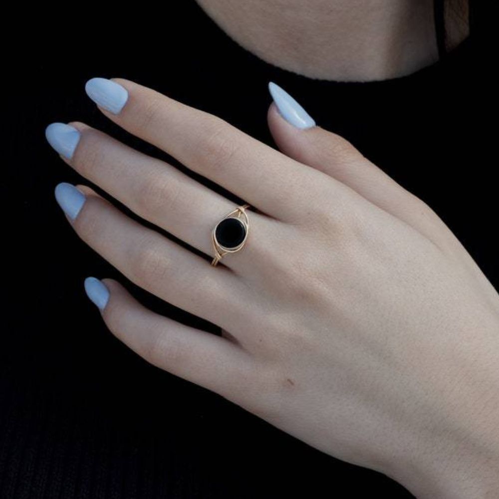 BLACK ONYX KNOT RING - Concordia Style Boutique