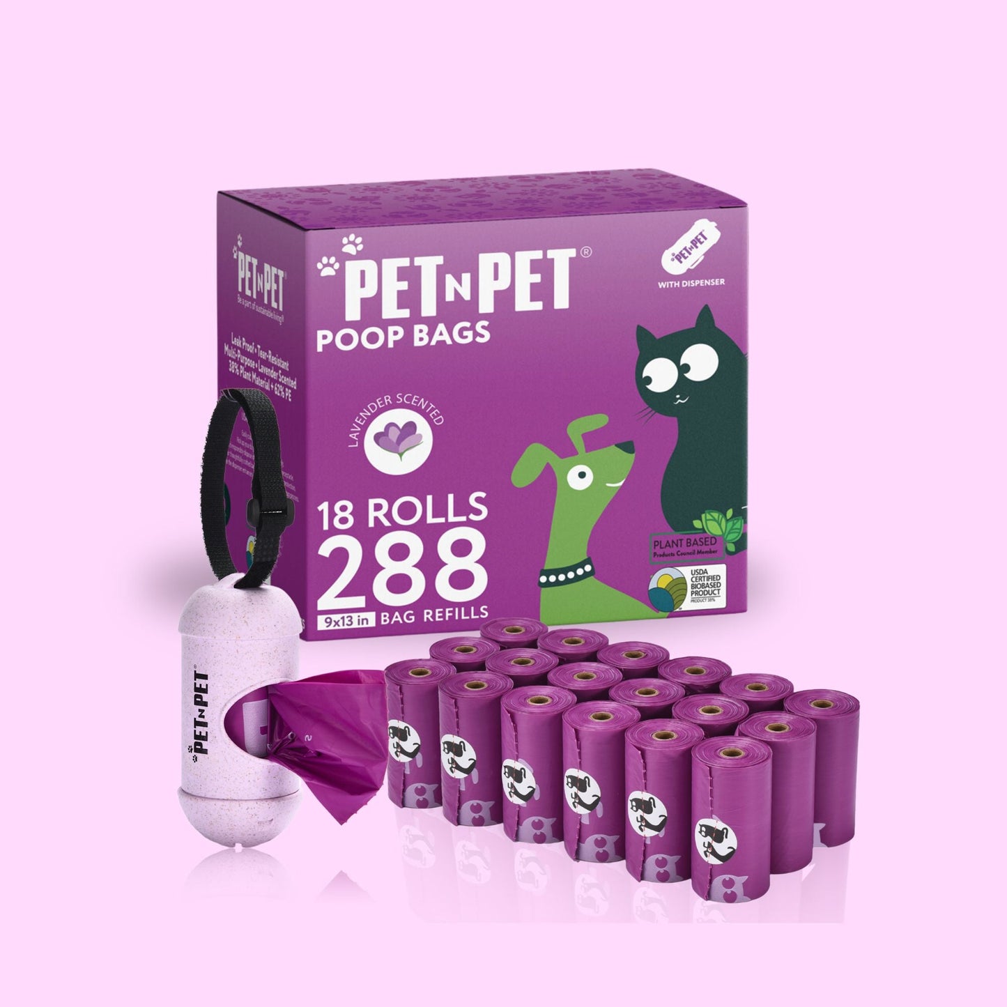 Premium Lavender - Scented Poop Bags