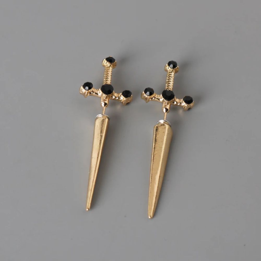 GOTHIC SWORD EARRINGS (PAIR) - Concordia Style Boutique