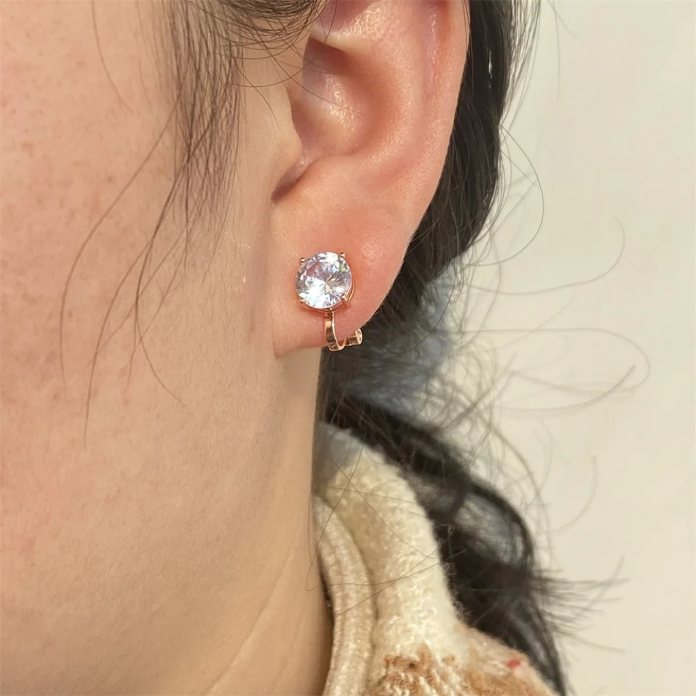 SOLITAIRE STUD EARRINGS (PAIR) - Concordia Style Boutique